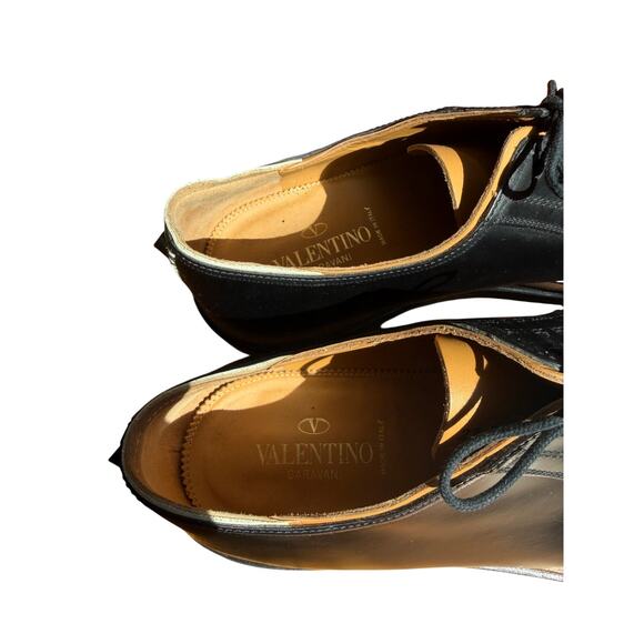 Valentino Garavani Black Leather B0990MY Derby Shoes main image 9